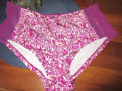 Bragas de pierna alta vintage JMS PÚRPURA estampado microfibra talla 9/2X Foto 1 de 4