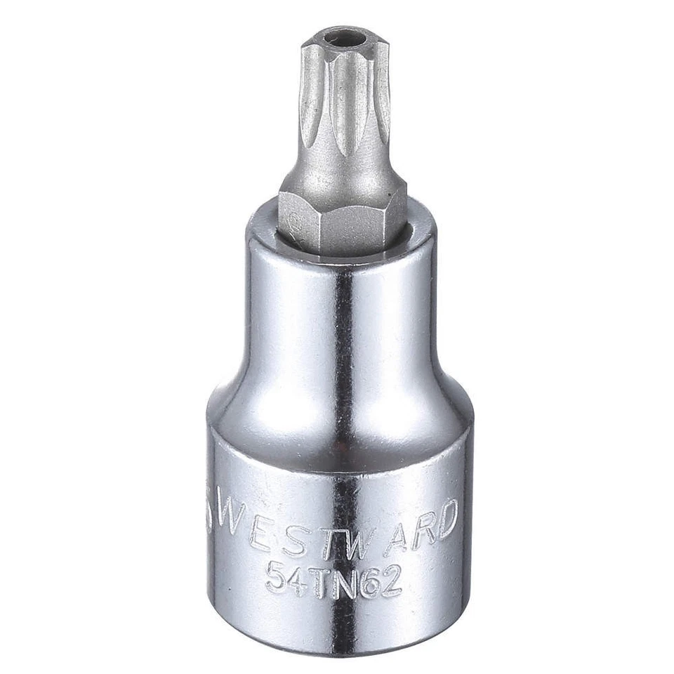 WESTWARD 54TN62 Socket Bit, Steel, 1/2 in, TpSz T45 54TN62 - Image 1 of 1