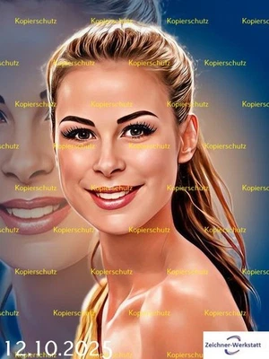 Lena Meyer Landrut--jpg- -Druck auf Postkarte ohne Autogramm - Bild 1 von 4