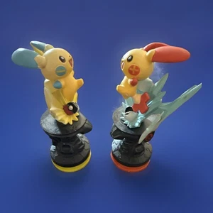 Lot Nintendo Kaiyodo Pokemon Monster Cute Plusle And Minmun Chess Pieces Rare! - Picture 1 of 4