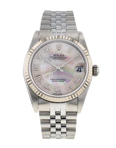 Rolex Mid-Size Datejust 78274 Steel, White Gold 31mm Mother of Pearl Dial Watch - Picture 1 of 6
