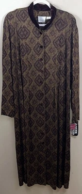 Vestido Halmode Plus Rayón 24 Paisley Victoriano Terciopelo Eduardiano Floral Boho Años 80’s Foto 1 de 4