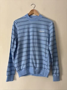 ¿Vintage años 70 80? Adidas Sudadera Azul Rayas Bolsillos Hecha en Francia Talla M - Imagen 1 de 10