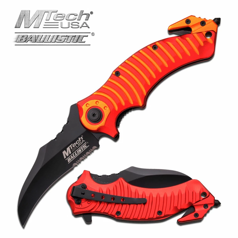 MTech USA MT-A884RO RESCUE SPRING ASSISTED KNIFE 5" CLOSED NIB - Image 1 of 1