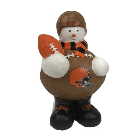 Cleveland Browns Snowman Decor Statue NFL Forever Collectibles Football Cover