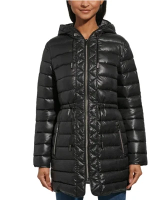 Chaqueta Anorak Acolchada Kenneth Cole Damas, Color Negro Talla L Foto 1 de 4