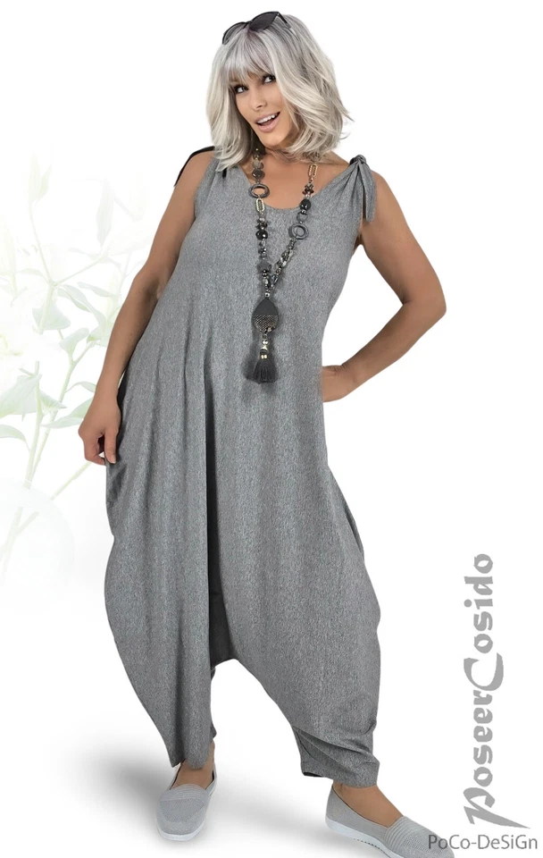 LAGENLOOK Ballon Overall Harems-Hose Kleid L-XL-XXL-XXXL 44 46 48 50 52 54 56  - Bild 1 von 4