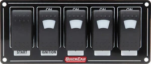 Quickcar Racing Products 52-866 Dash Mount Switch Panel 7 in x 3 in Black - Picture 1 of 1