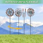 Kinetic Wind Spinners Outdoor Double Wind Sculptures 84 in with Stable Stake