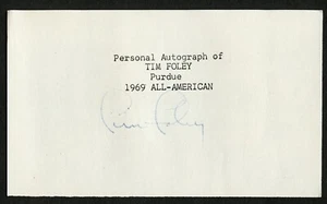 Tim Foley d2023 signed autograph 3x5 card Defensive Back Miami Dolphins F069 - Picture 1 of 1