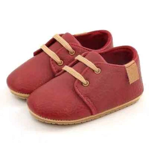 NWT Baby Christmas red leather boy girl shoes size 1 - Picture 1 of 3