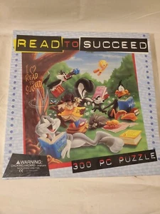 Vintage 1996 Looney Tunes Read To Succeed Puzzle 300 Piece Warner Bros Store - Picture 1 of 8