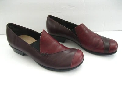 Mocasines Munro Para Mujer Zapatos Sin Cordones de Cuero 8N Confort Vino Negro Retazos Foto 1 de 4