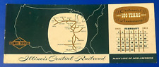 Feb. 1951 Illinois Central Railroad Centennial Route Map