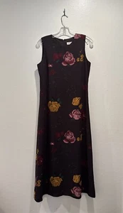 Vintage Chaus Size 10P Petite Floral Print Maxi Dress Romantic Cottagecore - Picture 1 of 7