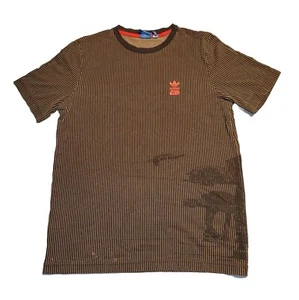 Sz XL Boys 15-16 Adidas x Star Wars Striped Black AT-AT T-Shirt Mens S *FLAWS* - Picture 1 of 8