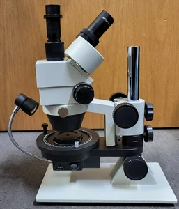 Amscope 7X-45X Jewel Gem Stereo LED Zoom Microscope Cordless Portable - Picture 1 of 8
