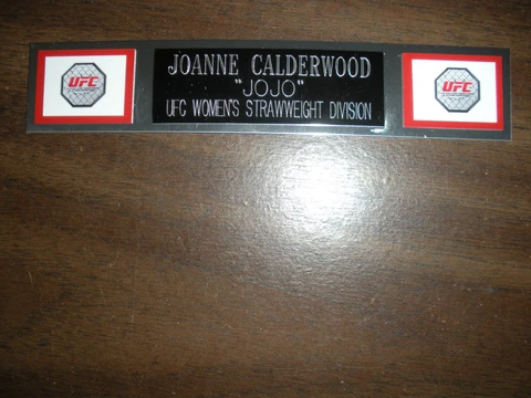 JOANNE CALDERWOOD (UFC) NAMEPLATE FOR SIGNED TRUNKS DISPLAY/PHOTO/PLAQUE Cover