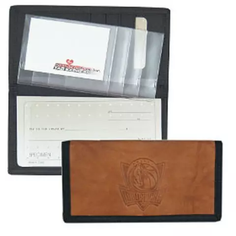 Dallas Mavericks Leather and Nylon Embossed Checkbook Cover [NEW] NBA Wallet Cover