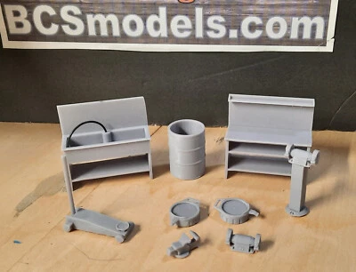 Herramientas de taller automático y más modelo diorama escala 1/24 1/25 montaje requerido Foto 1 de 3