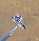 925 Solid Sterling Silver Purple Amethyst Ring-10 Us M062