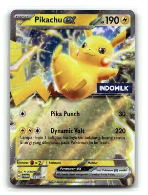 Pokemon 2024 Scarlet & Violet Indomilk Quaxly Pikachu EX Promo Card 195/SV-P - Image 1 of 4