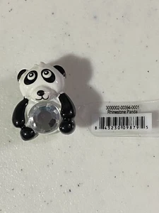Authentic JIBBITZ Shoe Charm~Rhinestone Panda New With Tags - Picture 1 of 2