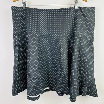 Lane Bryant Women's Flare Black/White  Mini Skirt Back Zip Size 22 - Image 1 of 4
