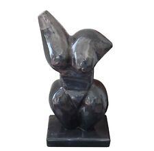 Skulptur Marmor Schwarz Botero Torso Büste Frau Black Marble Women Skulptur H.35