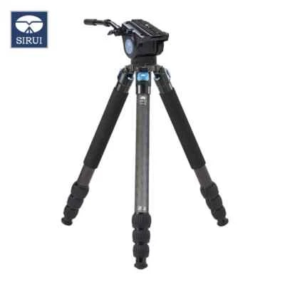 Sirui R-5214XL Professional camera carbon fiber tripod kit with VH-15 Fluid Head - Image 1 of 4