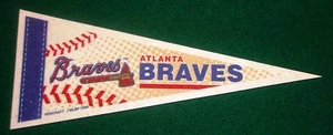 ATLANTA BRAVES VINTAGE MLB LICENSED MINI PENNANT, NEW - Picture 1 of 1