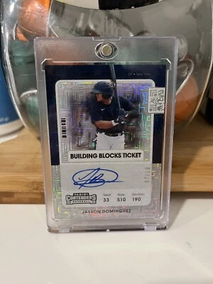 Building Blocks Ticket Jasson Dominguez autograph Panini Contenders 2021  7/10 - Image 1 of 4