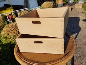 2 HOLZKISTEN SCHUBLADEN HOLZBOXEN STAPELBOXEN Spielzeugkiste Schubkästen - Bild 1 von 4