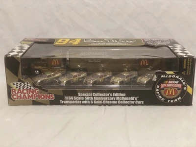 Racing Champions 5-Car Set Truck 1/64 NASCAR McDonald's racing Team Gold Chrome - Image 1 of 4