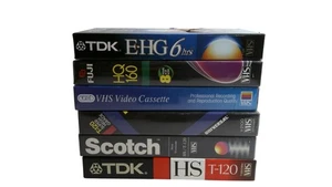 Vintage Blank VHS Tape Lot TDK Fuji Tozai Scotch Universal T-120 HQ160 Sealed - Picture 1 of 2