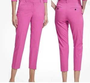 Theory Lightweight Wool Blend Pink Cropped Pants, Sz 2 - Picture 1 of 8