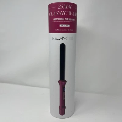 NuMe 25mm 1” Inch Classic Professional Curling Wand Iron Drybar Ceramic Pink - Image 1 of 4
