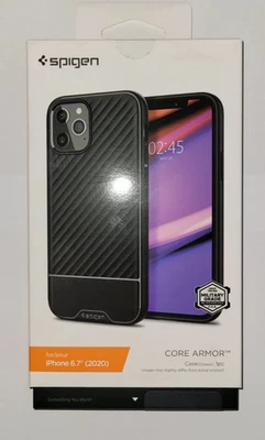 Funda Spigen Core Armor para iPhone 12 Pro Max 6.7" - Negra NUEVA Foto 1 de 3