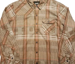NWOT Howler Bros Harker's Flannel Shirt XXL Connor Plaid Natural Button Up Shirt - Picture 1 of 7
