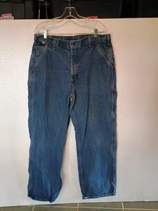 Carhartt FR Jeans Mens 38x30 Blue Cat 2 NFPA 2112 Flame Resistant Work Pants - Picture 1 of 10