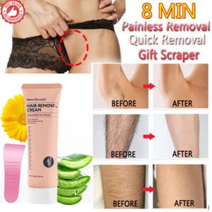 Permanent Hair Removal Cream Painless Stop Body Hair Growth Inhibitor Remover - Picture 1 of 19