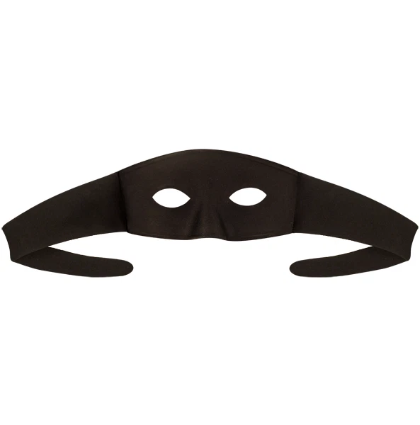 MEN  BLACK DICK TURPIN HIGHWAYMAN ZORRO HIGHWAY MAN EYE MASK ROBBER BANDIT  - Image 1 of 1
