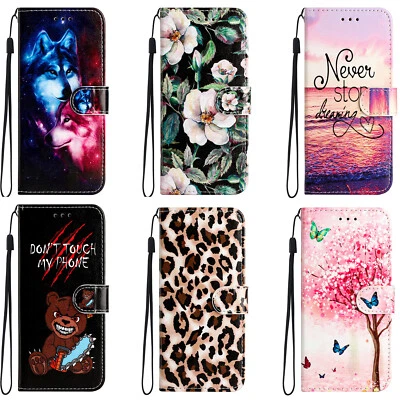 Case for iPhone 12 11 Pro Max 8Plus Patterned PU Leather Flip Wallet Phone Cover - Image 1 of 4