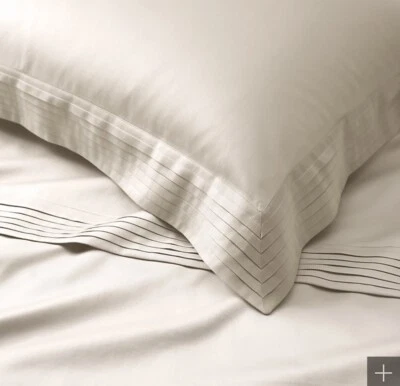 Juego de sábanas California King micro plisado ITALIANO arena herrajes restauración nuevo con etiquetas Foto 1 de 4