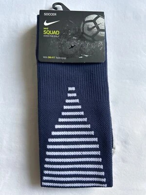 NIKE Squad DRI-FIT Fútbol Sobre la pantorrilla Calcetines Azul Marino Talla M SX5346-410 Nuevos Foto 1 de 2