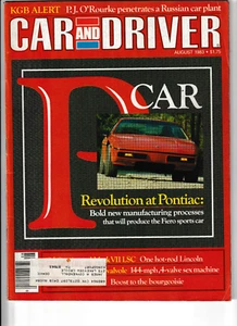 Revista Car and Driver edición de agosto de 1983. Revolution en Pontiac - Imagen 1 de 1