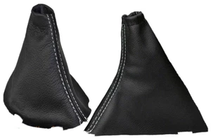Cuffia leva cambio e freno a mano Land Rover Freelander 2 vera pelle nera - Imagen 1 de 5