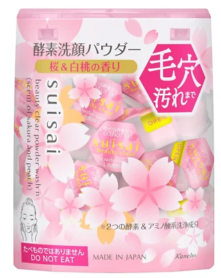 Kanebo Suisai Beauty Clear Enzyme Cleansing Powder Sakura Scent 0,4 g x 32 peças - Imagem 1 de 4