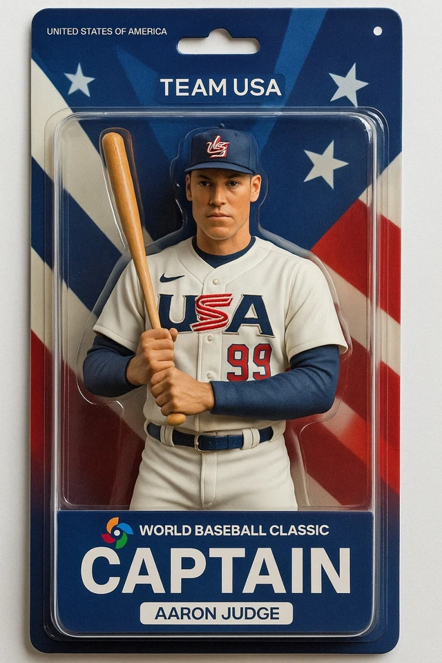 aaron judge new york yankees 4x6 photo of WBC 2026 captain action figure - Image 1 of 1