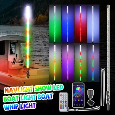 4ft 360° Led whip boat stern light RGB Navigation All-Round Stern Anchor Light Foto 1 de 4